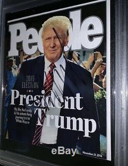 Donald Trump Signed Autographed 2016 People Magazine Cover Cut PSA Slabbed