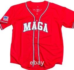 Donald Trump Signed Autographed #47 Baseball Jersey MAGA Flag President withCOA