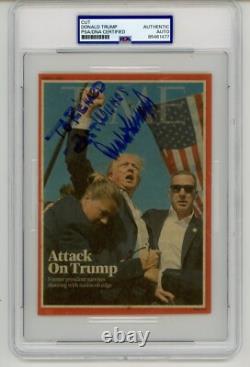 Donald Trump Signed Autographed Assassination Attempt Time Magazine PSA DNA