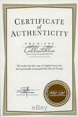 Donald Trump Signed Autographed Book Crippled America Limited 1st Edition Huge