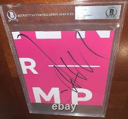 Donald Trump Signed Autographed Campaign Poster Cut BAS Beckett Encapsulated