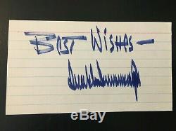 Donald Trump Signed Autographed Card 45th US President