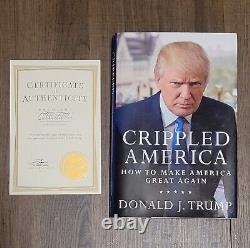 Donald Trump Signed / Autographed Crippled America Book! #5083