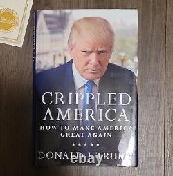 Donald Trump Signed / Autographed Crippled America Book! #5083