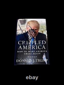 Donald Trump Signed Autographed Crippled America Hardcover Book President Jsa