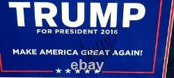 Donald Trump Signed Autographed Framed 2016 Campaign Sign PSA/DNA LOA