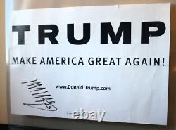 Donald Trump Signed Autographed MAGA Campaign Poster Signature PSA DNA