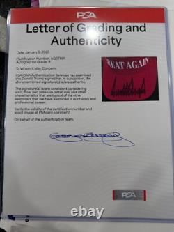 Donald Trump Signed Autographed Make America Great Again Hat PSA DNA MINT 9