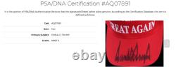 Donald Trump Signed Autographed Make America Great Again Hat PSA DNA MINT 9