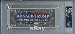 Donald Trump Signed Autographed Mock $$$$$ Dollar Slabbed Psa/dna Encapsulated