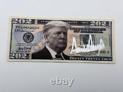 Donald Trump Signed Autographed Novelty Dollar Long Silver Ink TD7