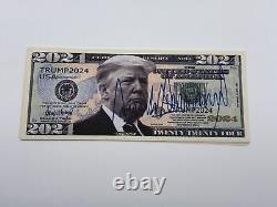 Donald Trump Signed Autographed Novelty Dollar Thin Blue Ink TD4