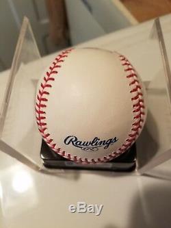 Donald Trump Signed Autographed Omlb Baseball Jsa Coa Blue Ballpoint Full Graph