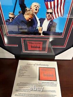 Donald Trump Signed Autographed Pro Framed Photo w Cut Auto POTUS JSA LOA