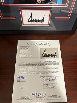 Donald Trump Signed Autographed Pro Framed Photo w Cut Auto POTUS JSA LOA