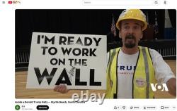 Donald Trump Signed BUILD THE WALL ONE OF A KIND February 19th 2016