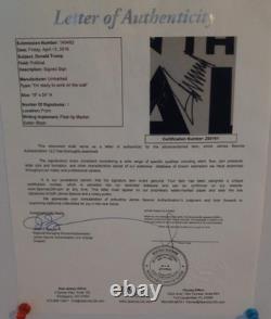 Donald Trump Signed BUILD THE WALL ONE OF A KIND February 19th 2016