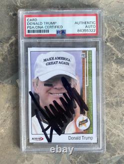 Donald Trump Signed Baseball Card PSA DNA Slabbed Encapsulated POTUS