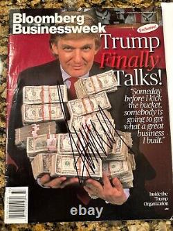 Donald Trump Signed Bloomsberg Businessweek Magazine Maga President 2024 Bas
