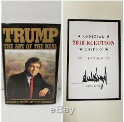 Donald Trump Signed Book Art of the Deal 2016 Election Edition Autograph