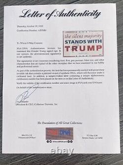 Donald Trump Signed Campaign Sign PSA LOA COA 45th President