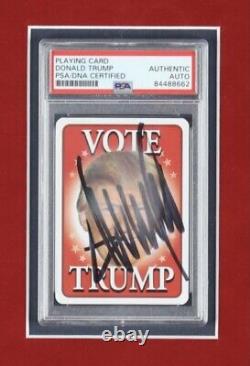 Donald Trump Signed Card Framed Display Maga Psa Coa Super Rare