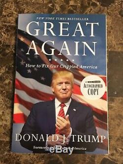 Donald Trump Signed Copy Great Again Book COA