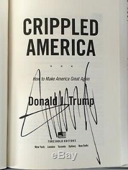 Donald Trump Signed Crippled America Book