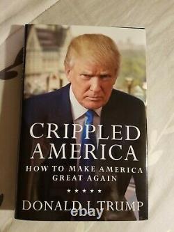 Donald Trump Signed Crippled America First Edition Book With COA Rare 7365/10,000