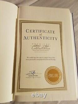 Donald Trump Signed Crippled America First Edition Book With COA Rare 7365/10,000