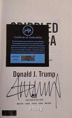 Donald Trump Signed Crippled America Hardcover withCOA