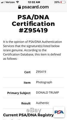 Donald Trump Signed Custom Framed Matted Photo 11x17 American Eagle PSA/DNA COA