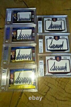 Donald Trump Signed Decision Auto Cut 7 CARD SET collection Decision 2016 BGS