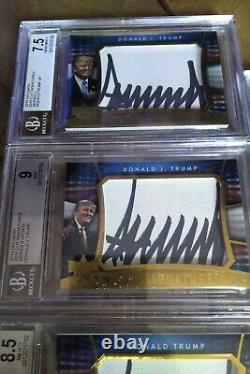 Donald Trump Signed Decision Auto Cut 7 CARD SET collection Decision 2016 BGS