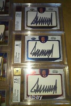 Donald Trump Signed Decision Auto Cut 7 CARD SET collection Decision 2016 BGS