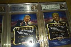 Donald Trump Signed Decision Auto Cut 7 CARD SET collection Decision 2016 BGS