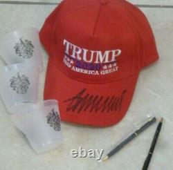 Donald Trump Signed Embroidered Trump Keep America Great Hat +trump Face Mask