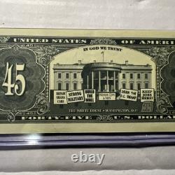 Donald Trump Signed Faux 45 Bill With His Imagine And Coa