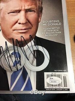 Donald Trump Signed Forbes Magazine 2016 Republican President JSA Auth DL2