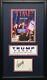 Donald Trump Signed/framed Index Card With Time Magazine Psa Aa47076