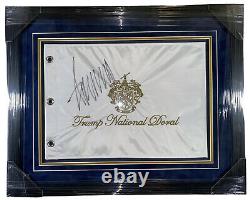 Donald Trump Signed Framed National Doral Golf Flag President 2024 Jsa