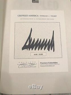 Donald Trump Signed Hard cover book Crippled America with Authentication