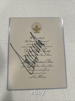 Donald Trump Signed Inaugural Invitation(psa)