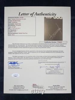 Donald Trump Signed LIV Golf Tour Sign JSA LOA 45th And 47th President US