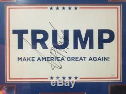 Donald Trump Signed MAGA Campaign Sign Custom Display (Full JSA Letter)