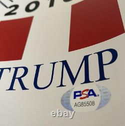 Donald Trump Signed MAGA Campaign Sign PSA COA Letter of Authenticity POTUS