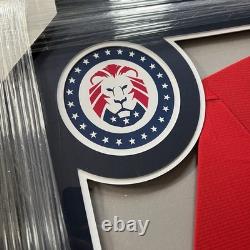 Donald Trump Signed MAGA Jersey COA Autographed FRAMED 34x42