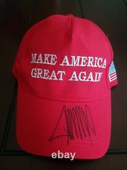 Donald Trump Signed Maga Hat Make America Great 2020 hat NEW COA