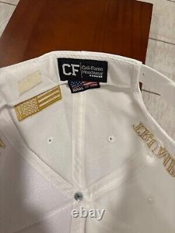 Donald Trump Signed Maga Hat White &gold, Beckett Cert. Trump Doral Sticker, Rare
