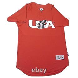 Donald Trump Signed Majestic USA Baseball Jersey Red 44 Exact Proof Photo COA